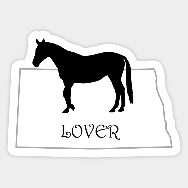 North Dakota Horse Lover Gift Sticker by Prairie Ridge Designs